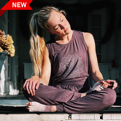 Grace Bamboo Muscle Tank ~ Raisin