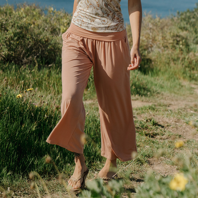 Bamboo Crop Pant ~ Clay