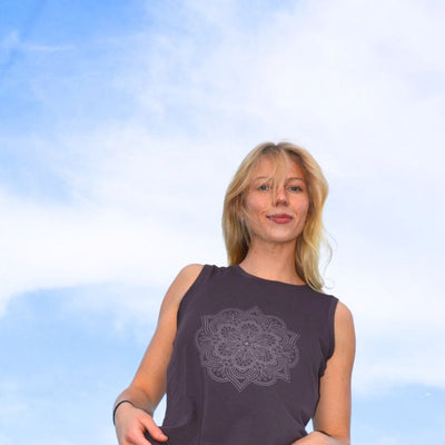 Grace Bamboo Muscle Tank ~ Raisin