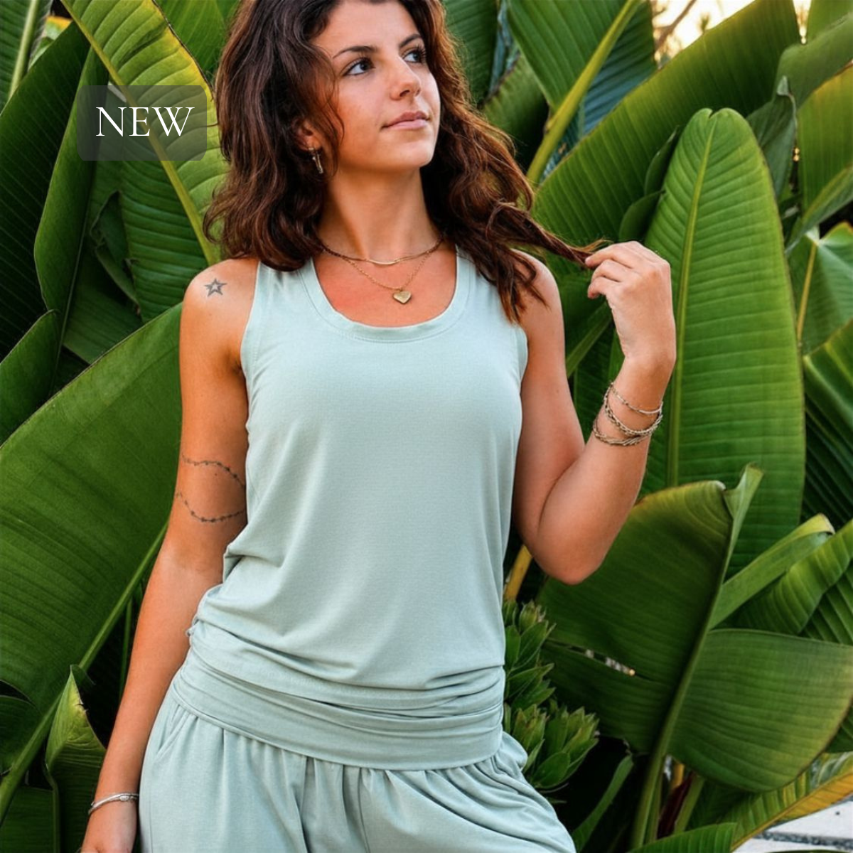 Bamboo Willow Tank - Sage
