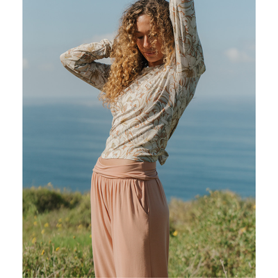 Bamboo Crop Pant ~ Clay