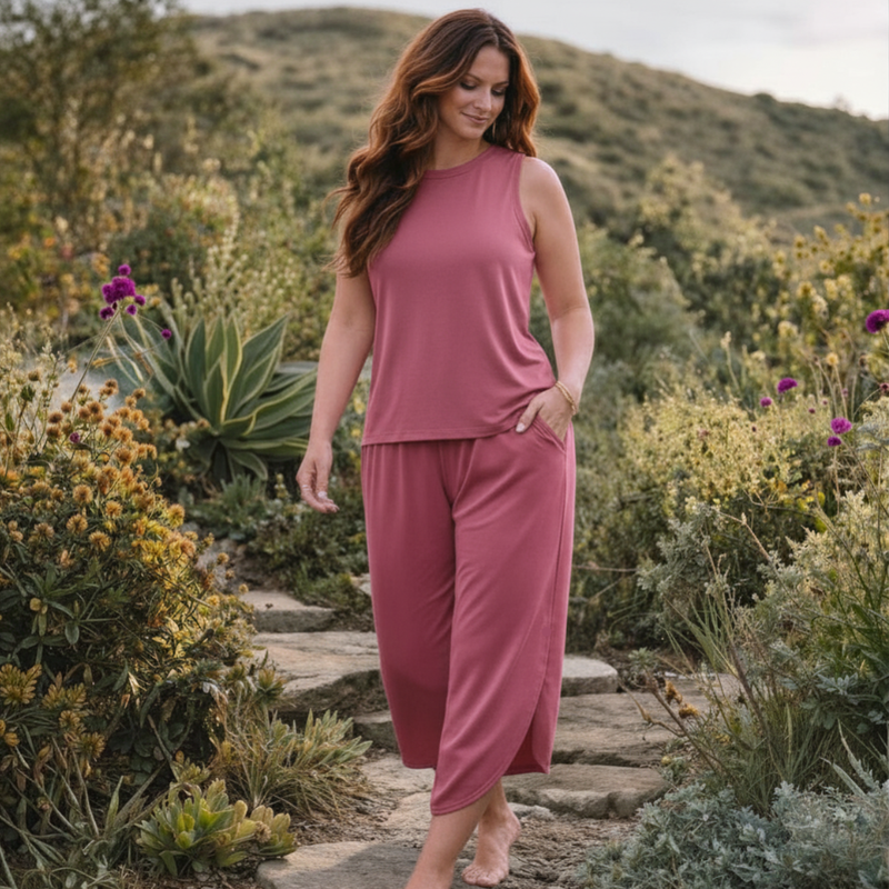 Bamboo Flow Pant ~ Rose