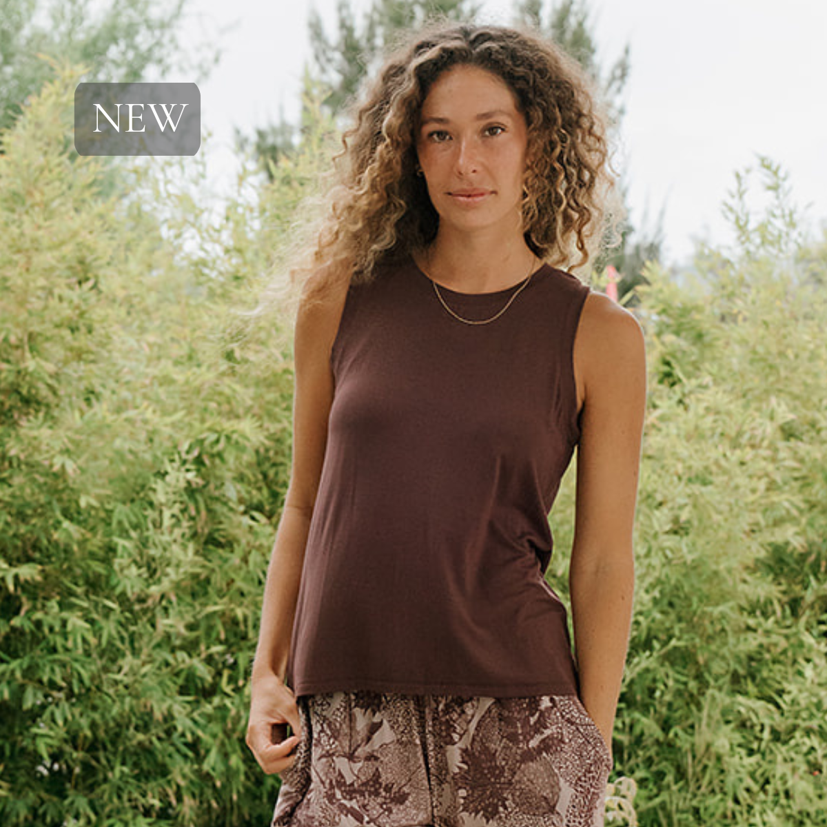 Bamboo Flow Tank ~ Walnut