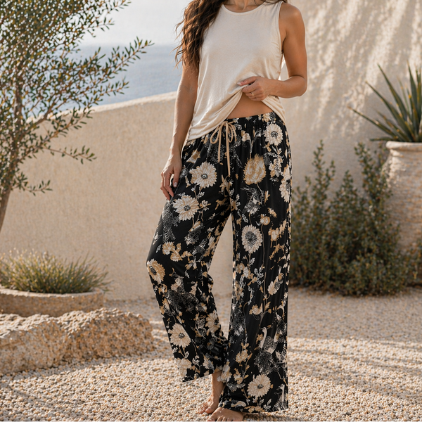 Bamboo Wide Leg Lounge & Yoga Pants for Women | Slightly Buddha