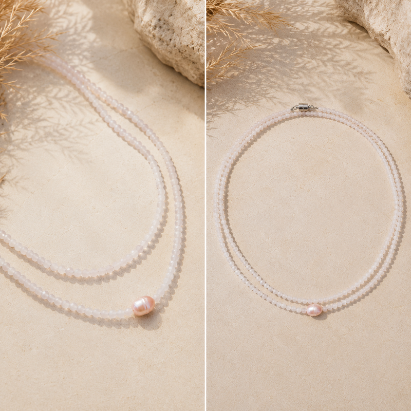 Halo Necklace ~ Blush