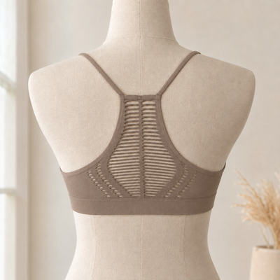 Seamless Racerback Bra- Taupe
