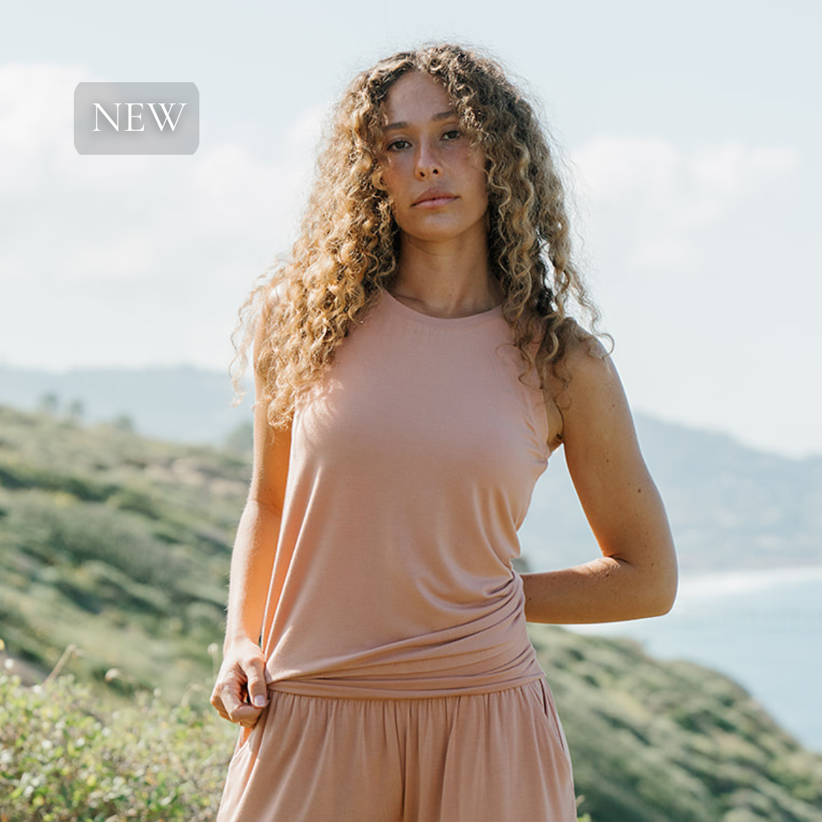 Bamboo Flow Tank ~ Clay