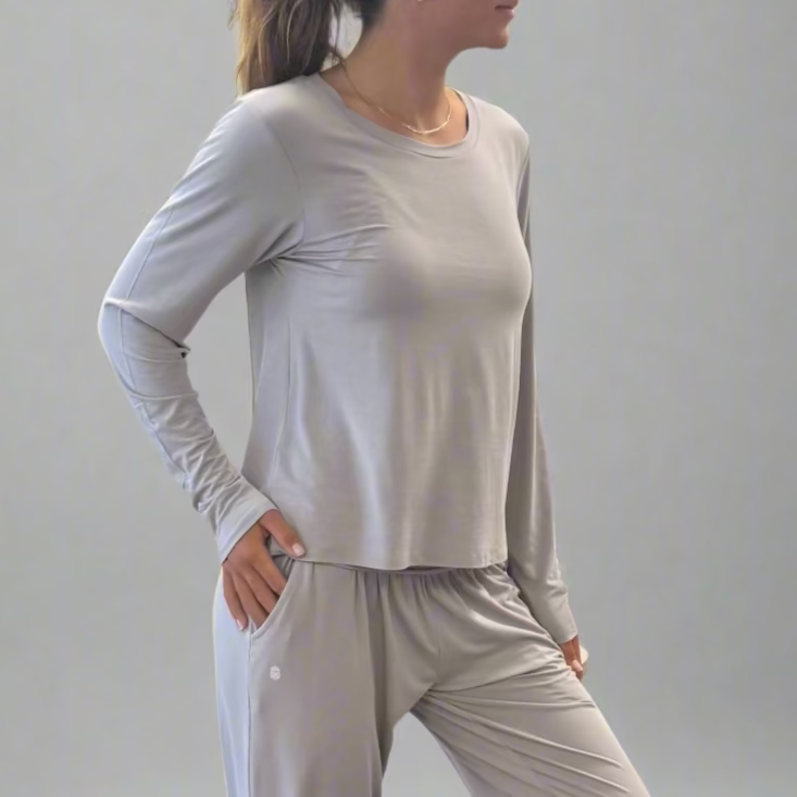 Bamboo Flow Long Sleeve ~ Oyster