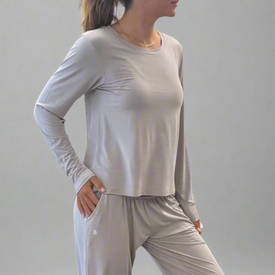 Bamboo Flow Long Sleeve ~ Oyster