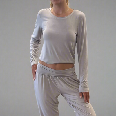 Bamboo Flow Long Sleeve ~ Oyster