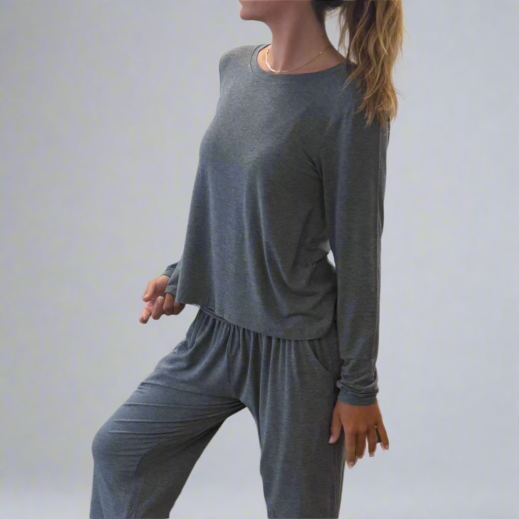 Bamboo Flow Long Sleeve ~ Heather Grey