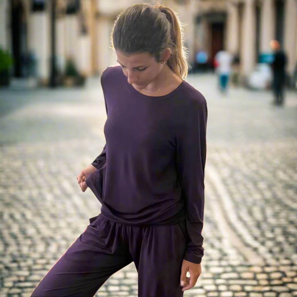Bamboo Flow Long Sleeve ~ Fig