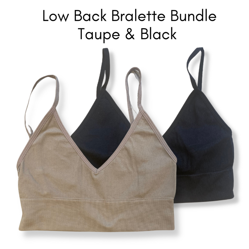 NEW: Low Back Bralette 2 Pack