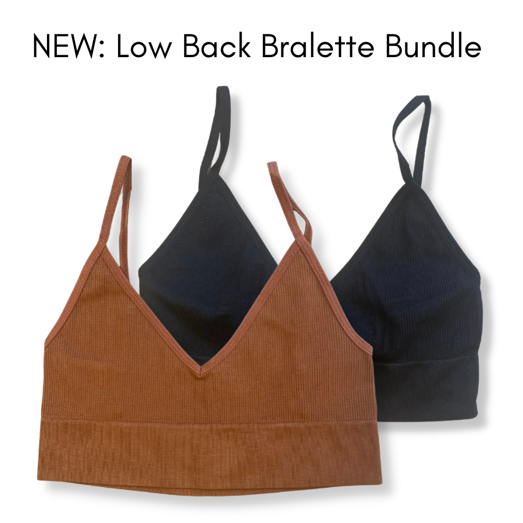 Low Back Bralette 2 Pack
