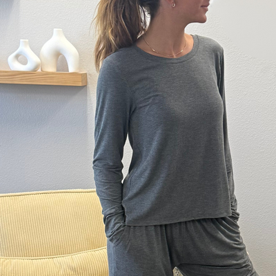 Bamboo Flow Long Sleeve ~ Heather Grey
