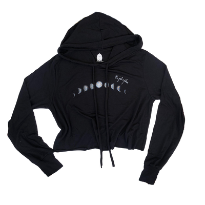 Moon Phase Crop Hoodie