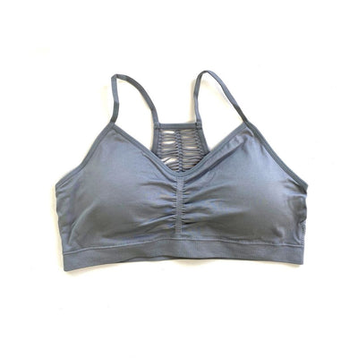 Seamless Racerback Bra- Grey
