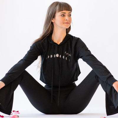 Moon Phase Crop Hoodie