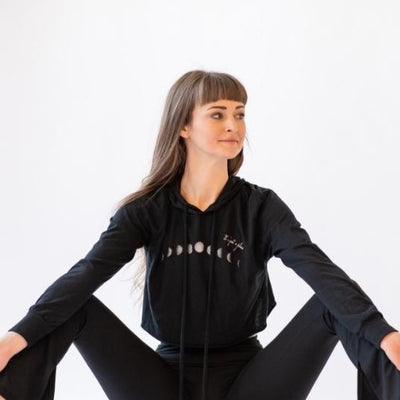 Moon Phase Crop Hoodie