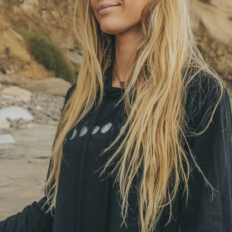 Moon Phase Crop Hoodie