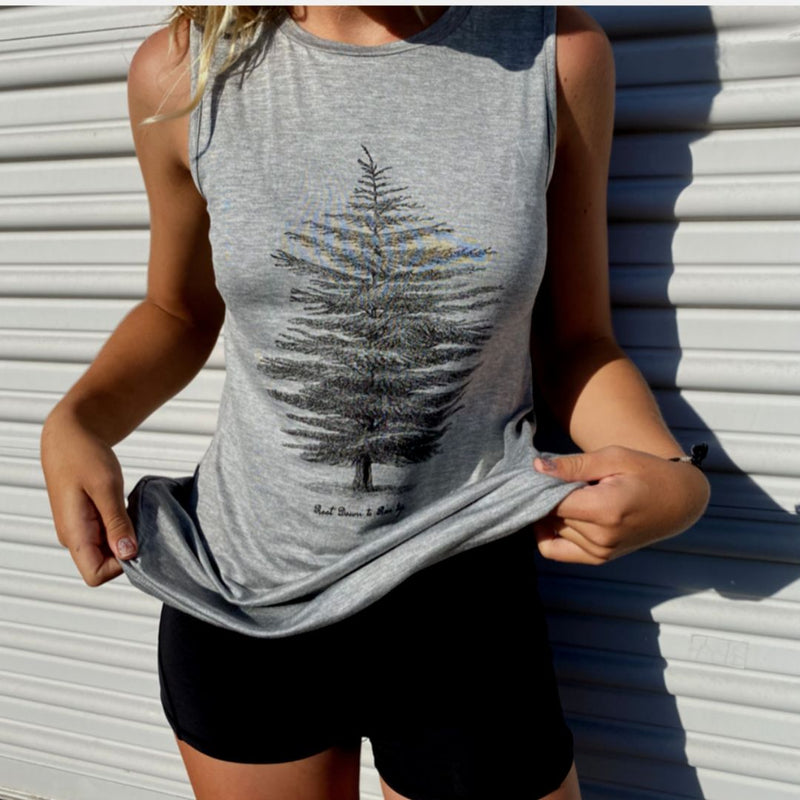 Root Down To Rise Up Bamboo Muscle Tank